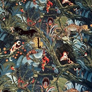 Opalhouse Twin Reversible Comforter Hard to Find Rainforest Print Velvet Blue